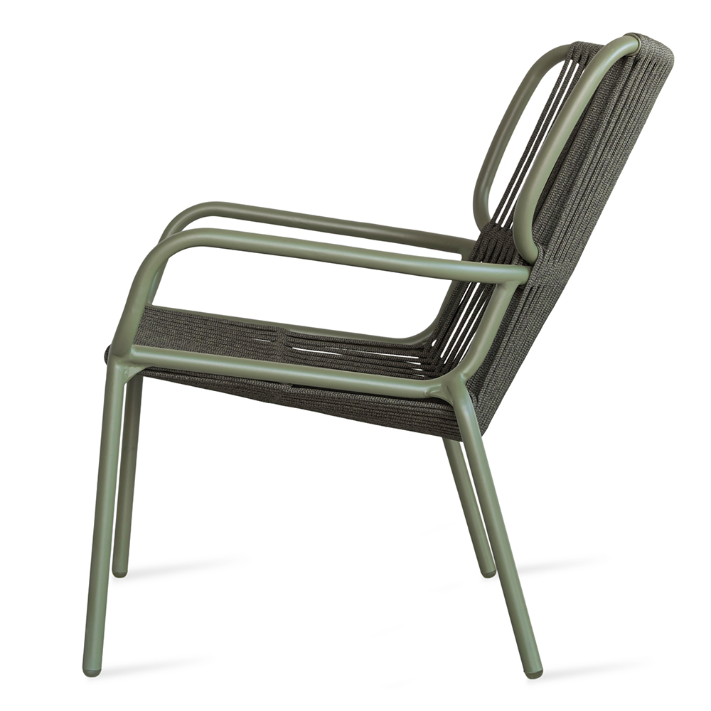 Vincent Sheppard_Ribbon Lounge Chair_Moss_Side_FF